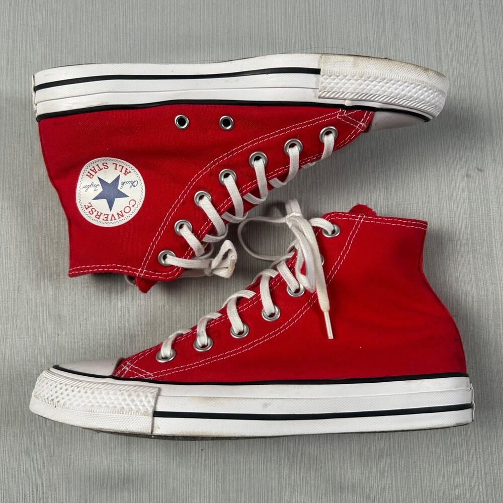 Converse Chuck Taylor All Star Hi high top sneakers US 7.5 Red Womens Athletic
